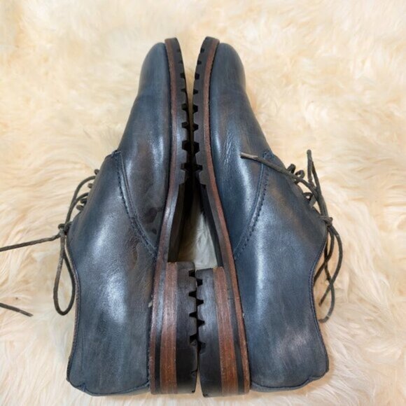 Ron White Leather Dress Shoes "Wyatt" Blueish Grey Men Size 10 - Picture 11 of 15